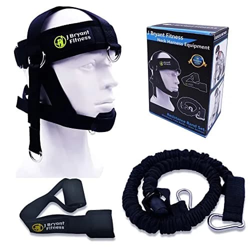 J Bryant Neck Harness Head - Weight Lifting with Resistance Bands - Adjustable Length Neck Training Strap with Door Anchor Neck Strength Training Equipment thumbnail 1