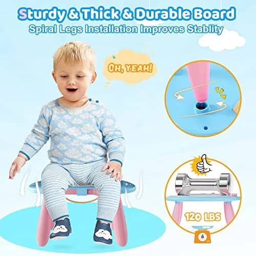 Kikidex Magnetic Drawing Board Toddler Toys Age 1-3 | Mess-Free Doodle Pad for Kids Birthday Gift (Mint Blue) thumbnail 6