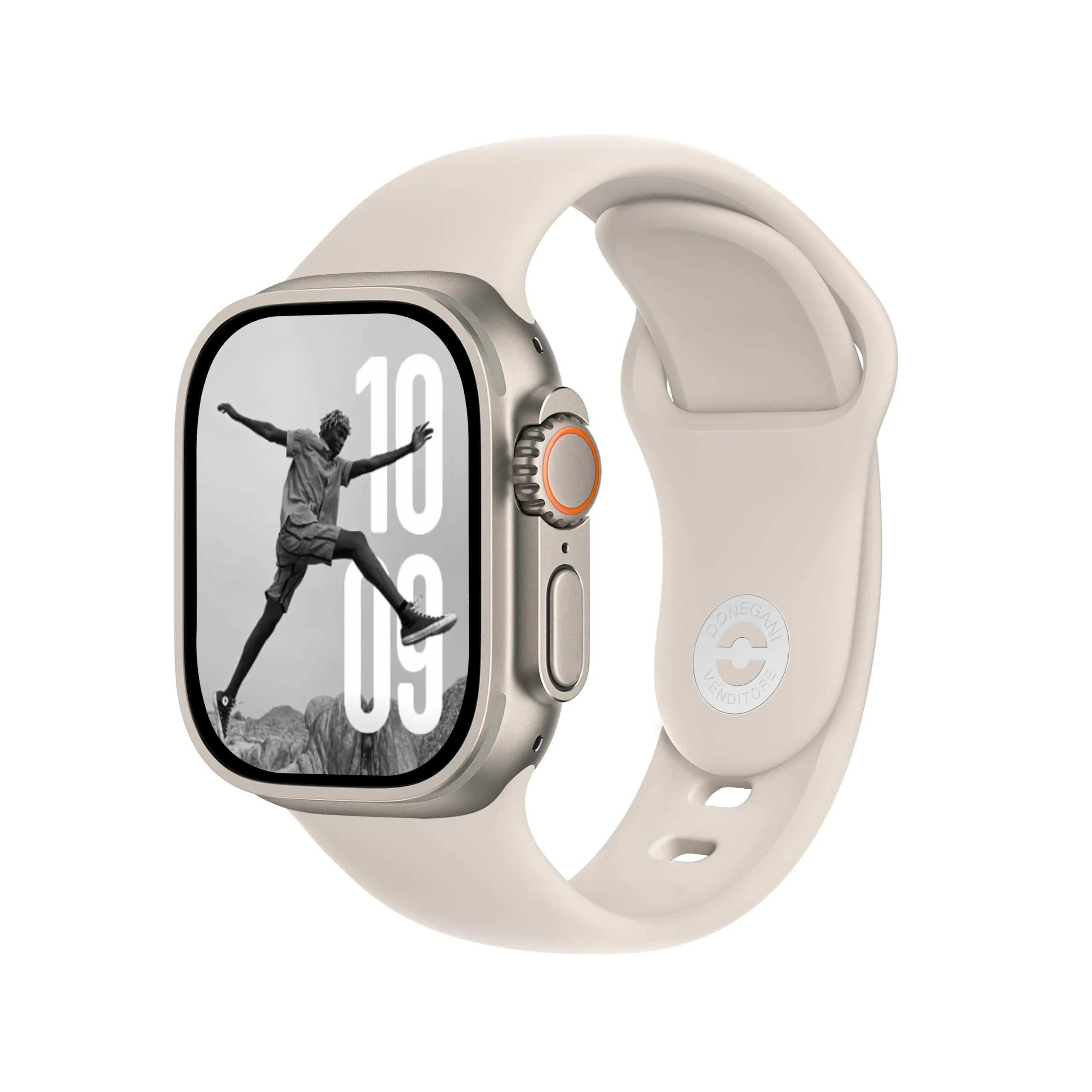 DONEGANI Silicone Sport Watch Band for Apple Watch Series 11/10/9/8/7/6/5/4/3/2/1 38mm-49mm | Water-Resistant, Durable, Unisex — Starlight