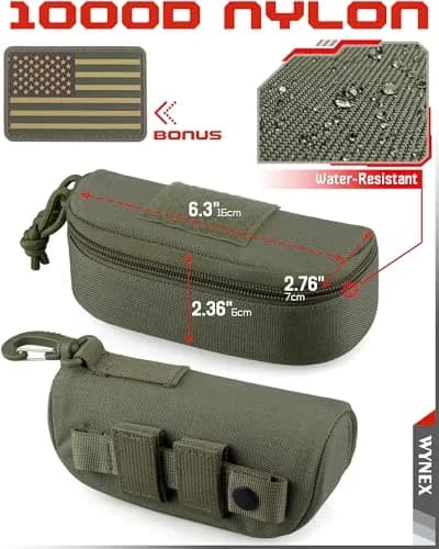 WYNEX Tactical Molle Glasses Pouch, Army Green | 16.5cm (6.5") thumbnail 5