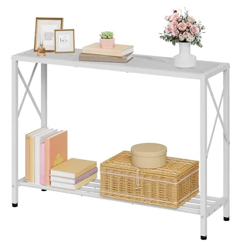 Tajsoon Console Table 41.8" | Modern 2-Tier Entryway with Shelves thumbnail 1