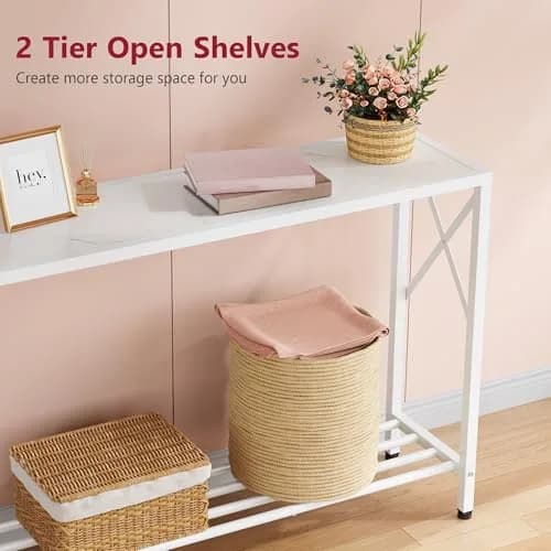 Tajsoon Console Table 41.8" | Modern 2-Tier Entryway with Shelves thumbnail 6