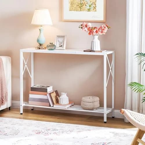 Tajsoon Console Table 41.8" | Modern 2-Tier Entryway with Shelves thumbnail 7