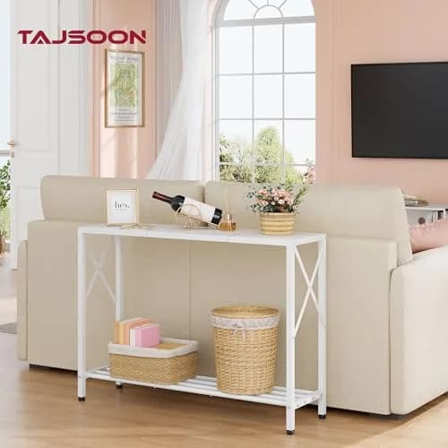 Tajsoon Console Table 41.8" | Modern 2-Tier Entryway with Shelves thumbnail 2