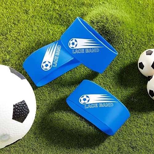 Patelai Blue 4 Pcs Soccer Lace Band Cleat Cover Youth Adult, Kids | Elastic Rubber for Secure Laces thumbnail 3