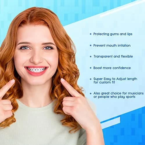 Obrush Comfort Covers for Braces | Orthodontic Mouth Guard & Lip Protector, Clear, 4.2"/3.9" thumbnail 4