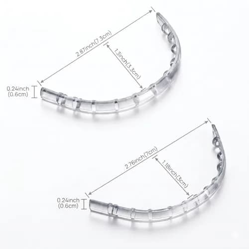 Obrush Comfort Covers for Braces | Orthodontic Mouth Guard & Lip Protector, Clear, 4.2"/3.9" thumbnail 3