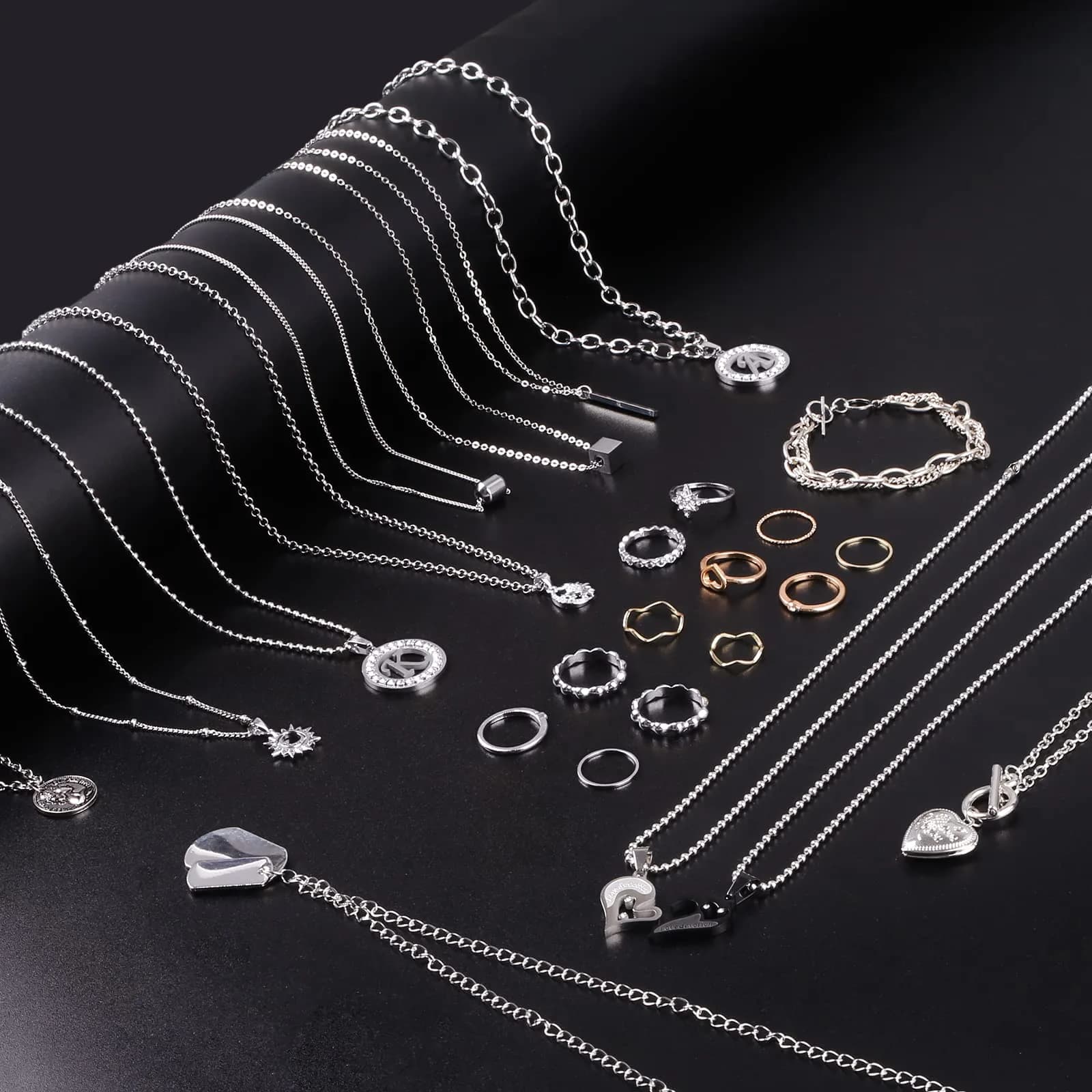 Ecoofor Stainless Steel Jewelry Chain Making Kit 22.5m (78.7ft) | 10 Rolls with Jump Rings & Clasps - view 5