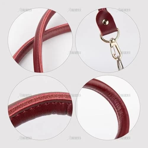 AUEAR Wine Red PU Leather Replacement Purse Straps with Gold Lobster Buckles (15.7 Inches / 40 cm) | Set of 2 for Small Handmade Bags thumbnail 5