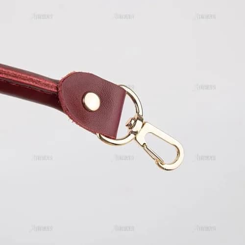 AUEAR Wine Red PU Leather Replacement Purse Straps with Gold Lobster Buckles (15.7 Inches / 40 cm) | Set of 2 for Small Handmade Bags thumbnail 6