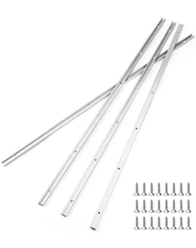 QWORK Aluminum T Track 36 Inch (91.44 cm) 4-Pack | Universal Double Cut Profile for Router & Drill Press Tables thumbnail 3