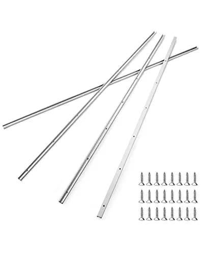 QWORK Aluminum T Track 48 Inch (121.9 cm) - 4 Pack | Universal Double Cut Profile for Woodworking Fixtures thumbnail 2