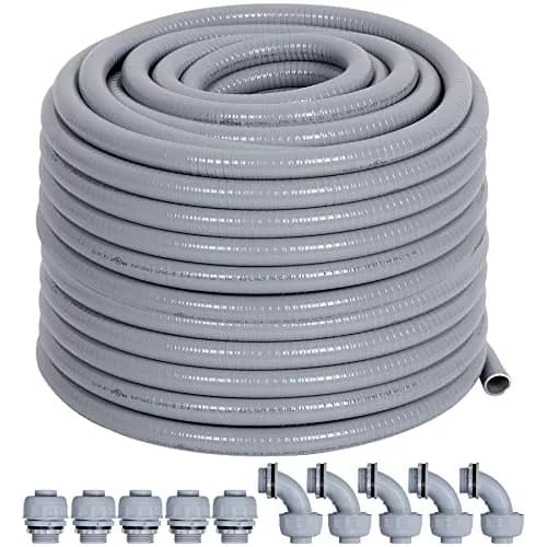 Neorexon Liquid-Tight Conduit 1/2 inch | 100ft PVC Outdoor Electrical Pipe thumbnail 1