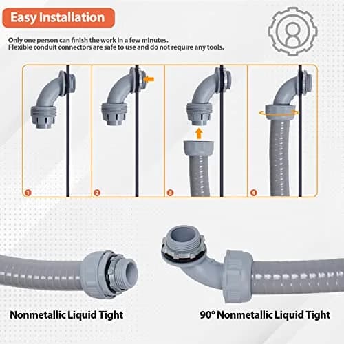 Neorexon Liquid-Tight Conduit 1/2 inch | 100ft PVC Outdoor Electrical Pipe thumbnail 5