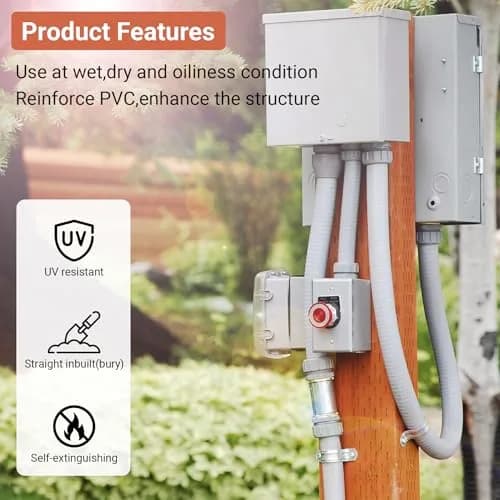 Neorexon Liquid-Tight Conduit 1/2 inch | 100ft PVC Outdoor Electrical Pipe thumbnail 8