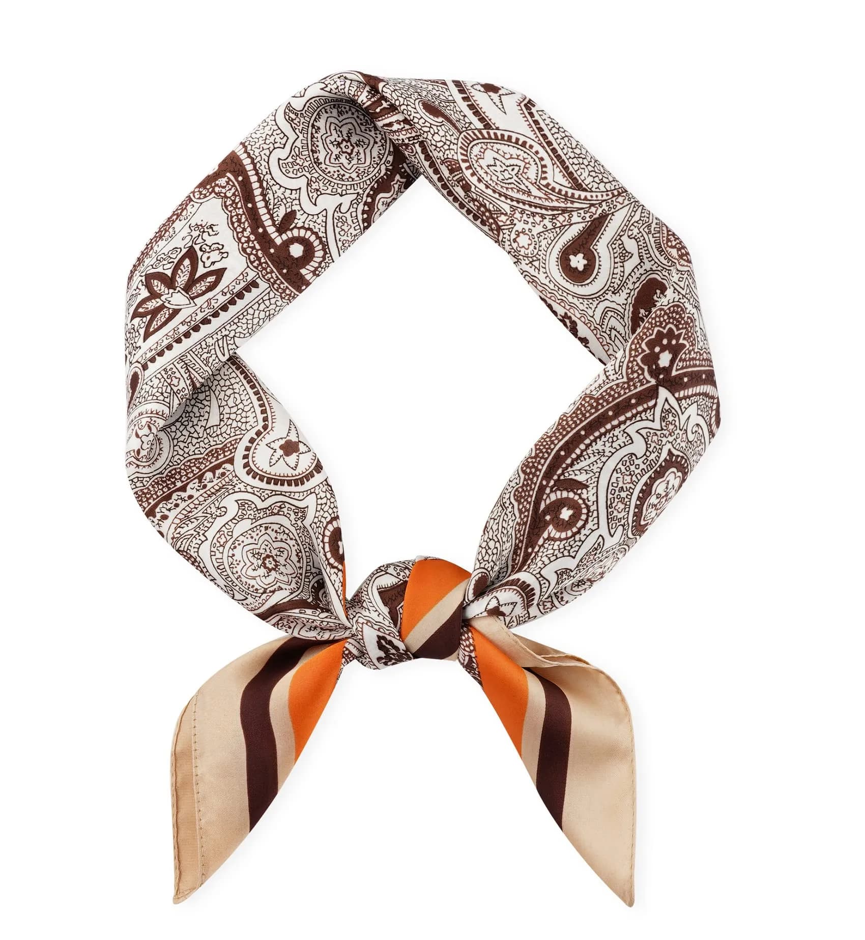 GERINLY Tribal Pattern Silk Neck Scarf for Men 69cm (27 Inch) | Classic Paisley Design for Western & Indian Wear - main product image
