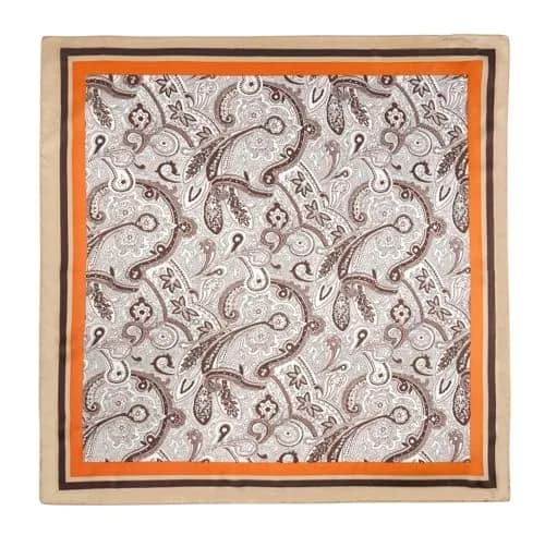 GERINLY Tribal Pattern Silk Neck Scarf for Men 69cm (27 Inch) | Classic Paisley Design for Western & Indian Wear thumbnail 6