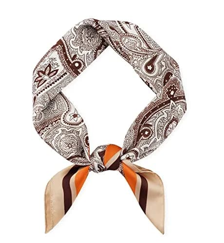 GERINLY Tribal Pattern Silk Neck Scarf for Men 69cm (27 Inch) | Classic Paisley Design for Western & Indian Wear thumbnail 1