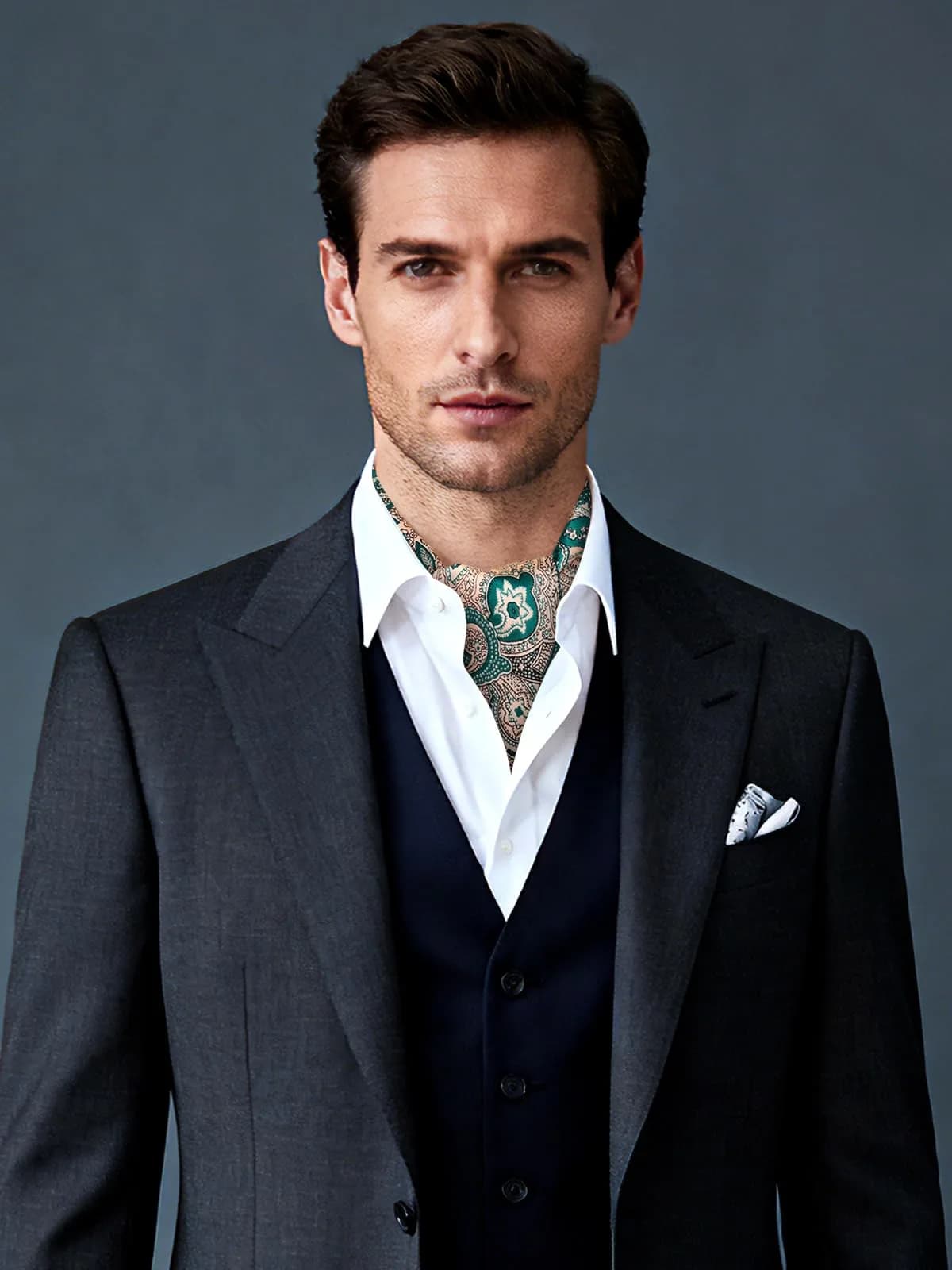 GERINLY Gentleman Paisley Print Satin Bandana 27 Inch Square | Aesthetic Totem Headwear - view 4