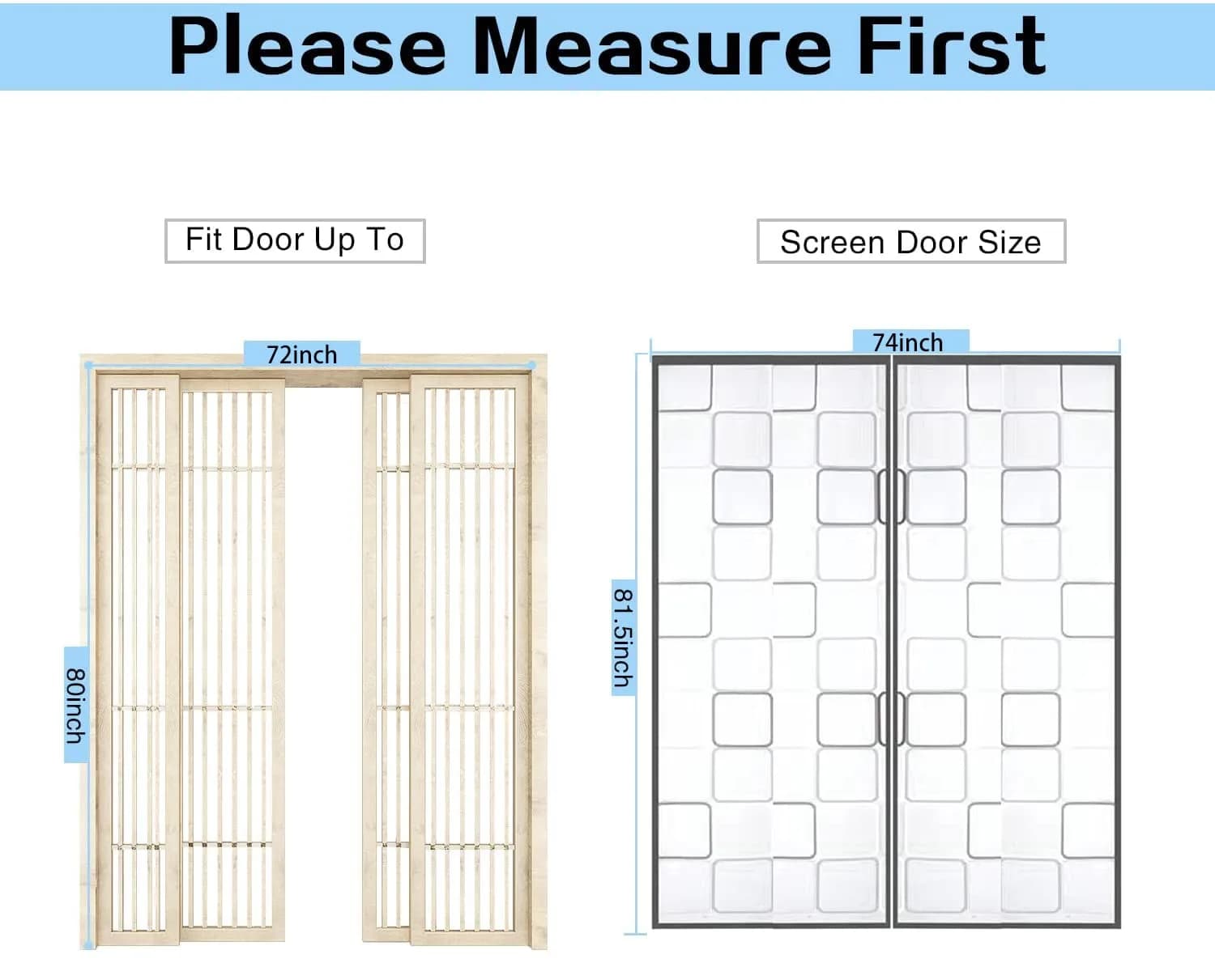 Alyseldy Magnetic Thermal Door Curtain - Fits Doors up to 72" x 80" - Grey - view 3