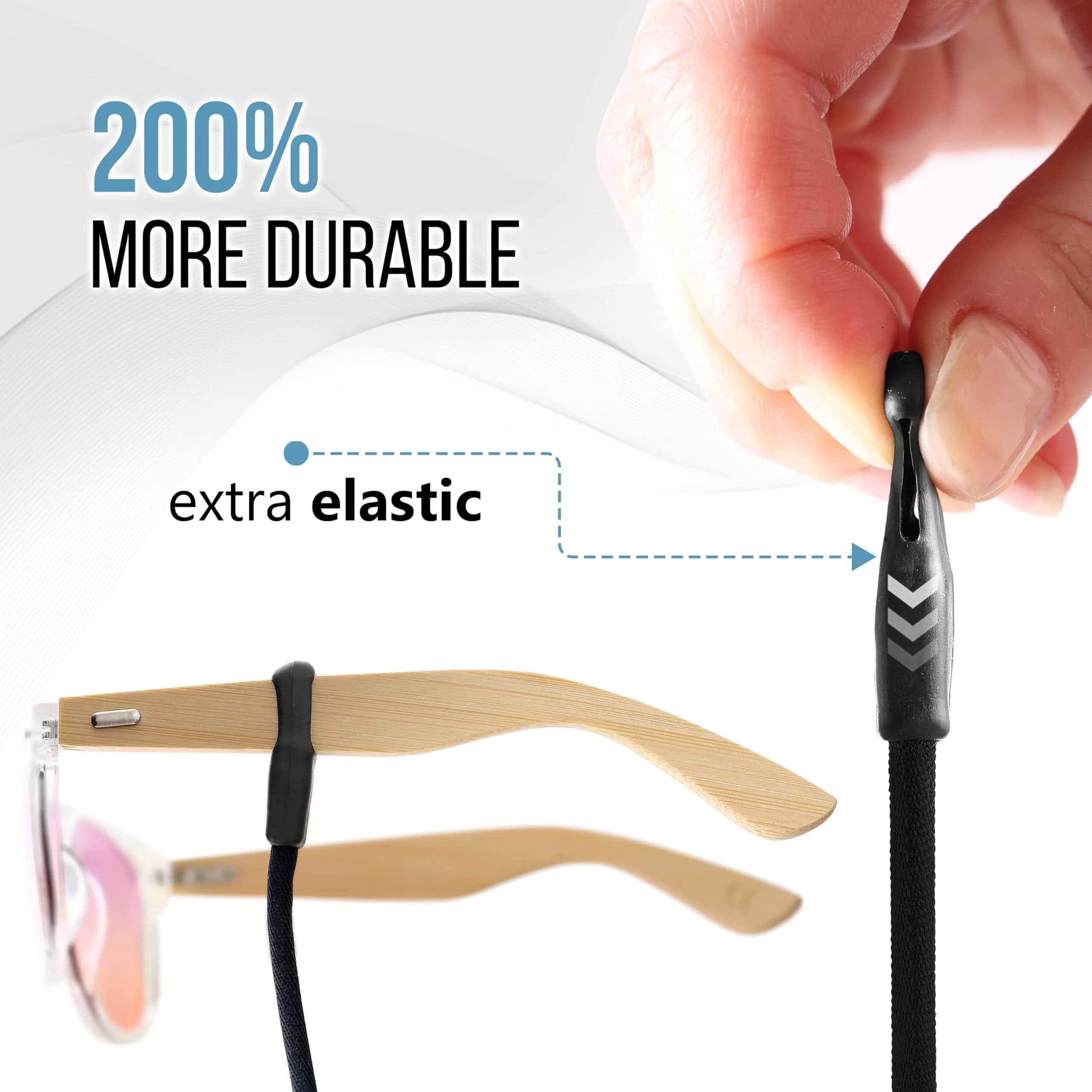 SIGONNA Black Eyeglass Holder Strap | Adjustable 27 inch Neck Lanyard for Men & Women - view 3