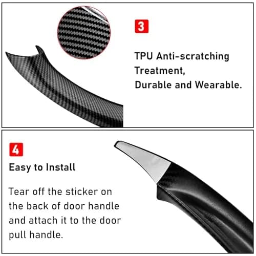 Jaronx Carbon Fiber Pattern Door Handle Covers for BMW X3 F25/X4 F26 (3-Piece Set) thumbnail 4