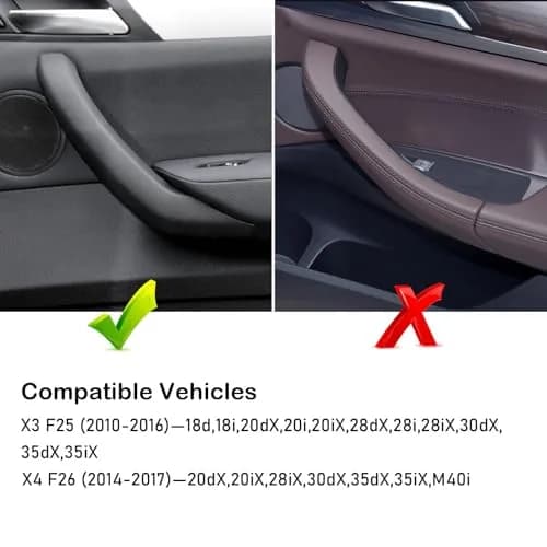 Jaronx Carbon Fiber Pattern Door Handle Covers for BMW X3 F25/X4 F26 (3-Piece Set) thumbnail 2