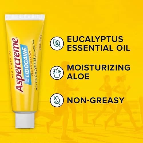 Aspercreme Lidocaine Pain Relief Cream, Eucalyptus, 3 oz. | Fast-Acting, Non-Greasy, Travel-Friendly thumbnail 5