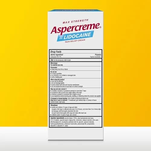 Aspercreme Lidocaine Pain Relief Cream, Eucalyptus, 3 oz. | Fast-Acting, Non-Greasy, Travel-Friendly thumbnail 2