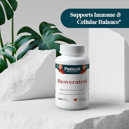 Pattern Wellness Resveratrol Supplement – 60 Capsules | Supports Heart & Cellular Health thumbnail 6