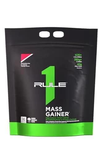 Rule 1 Proteins Mass Gainer Strawberries & Crème 16 Servings | 1220+ Calories, 40g Whey Protein thumbnail 1