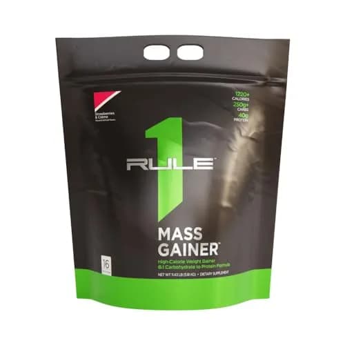 Rule 1 Proteins Mass Gainer Strawberries & Crème 16 Servings | 1220+ Calories, 40g Whey Protein thumbnail 4