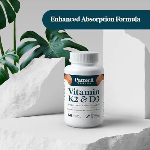 Pattern Wellness Vitamin K2 & D3 Supplement – 60 Capsules | Bone & Heart Support thumbnail 7