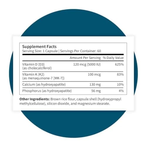 Pattern Wellness Vitamin K2 & D3 Supplement – 60 Capsules | Bone & Heart Support thumbnail 9