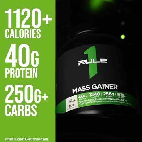 Rule 1 Proteins Mass Gainer Chocolate Fudge | 16 Servings, 1220+ Calories, High-Quality Whey thumbnail 3