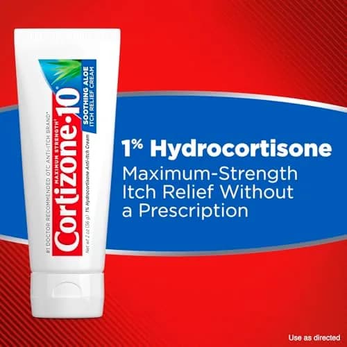 Cortizone 10 Max Strength Soothing Aloe Itch Relief Cream 2 oz | Fast-Acting, Fragrance-Free thumbnail 4