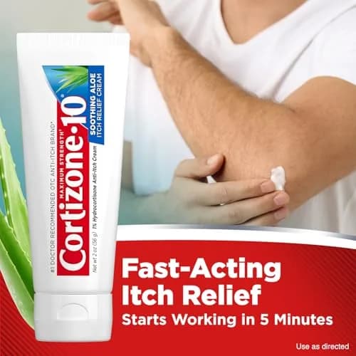 Cortizone 10 Max Strength Soothing Aloe Itch Relief Cream 2 oz | Fast-Acting, Fragrance-Free thumbnail 3
