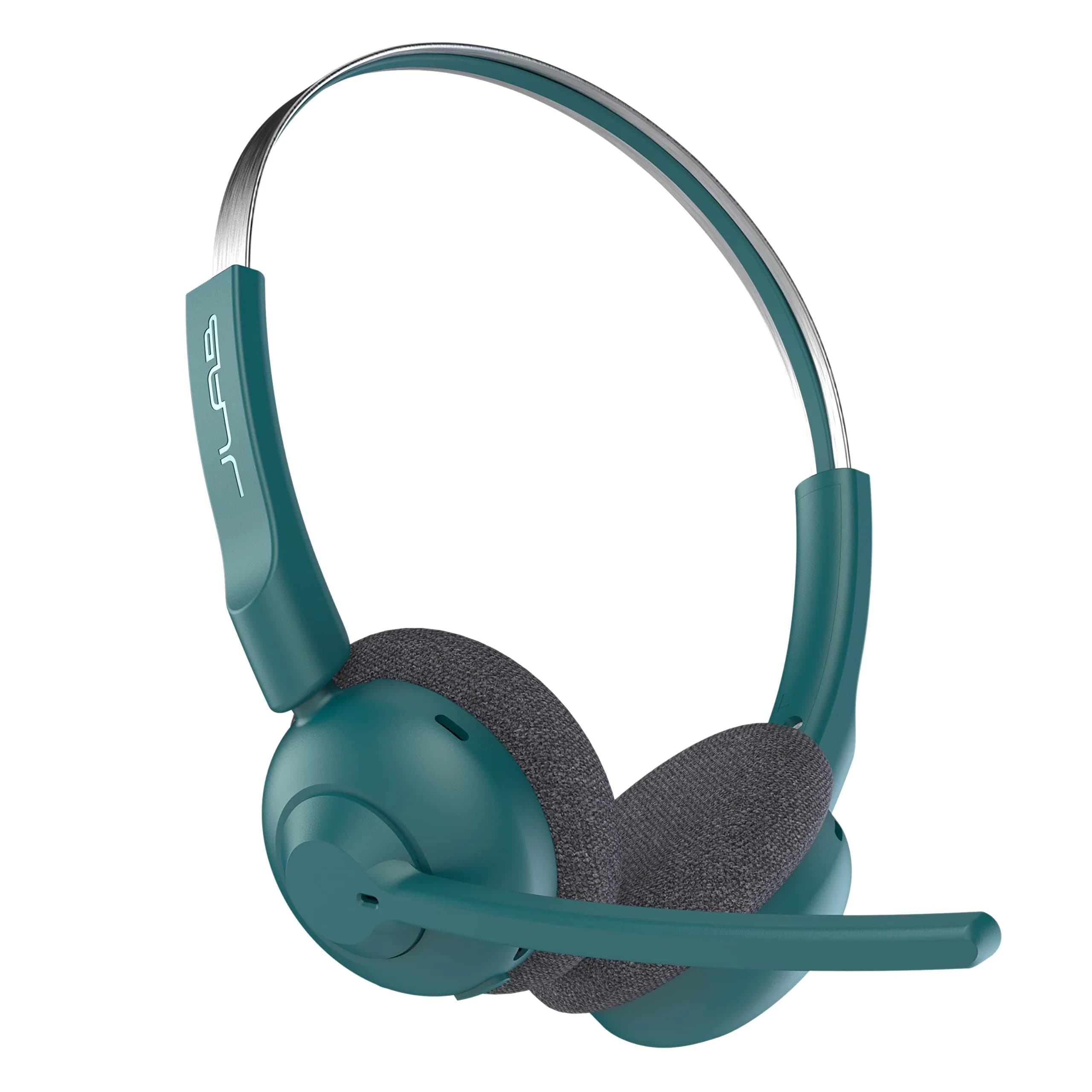 JLab Go Work Pop On-Ear Wireless Headset Teal | Bluetooth Multipoint Noise Canceling Boom Mic - main product image