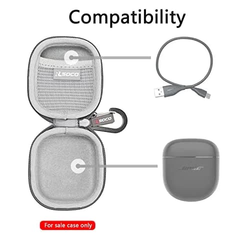 RLSOCO Carrying Case for Bose QuietComfort Ultra Earbuds II & QC Ultra - Grey | Protects Earbuds & Charging Case thumbnail 2
