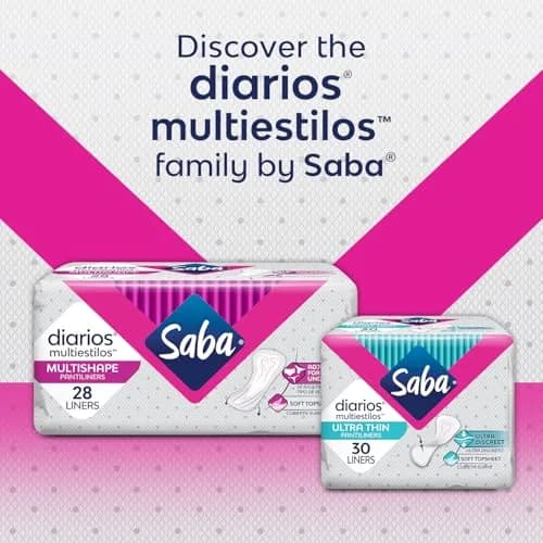 Saba Diarios Ultra Thin Multishape Panty Liners 8-Pack | Discreet, Light Moisture Protection thumbnail 5