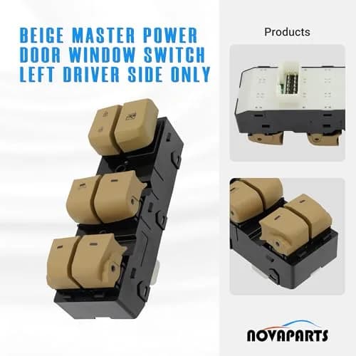 NOVAPARTS Beige Master Power Door Window Switch for 2011-2015 Hyundai Elantra AUTO Driver Side | 93570-3X000 thumbnail 2