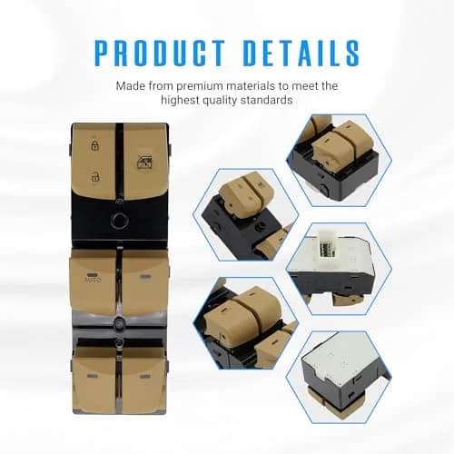 NOVAPARTS Beige Master Power Door Window Switch for 2011-2015 Hyundai Elantra AUTO Driver Side | 93570-3X000 thumbnail 4