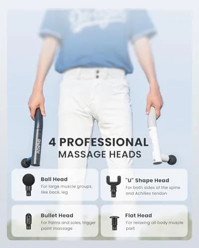 RENPHO Extend Massage Gun with Type-C Charging | Deep Tissue Percussion Massager for Neck and Back (730g) thumbnail 7