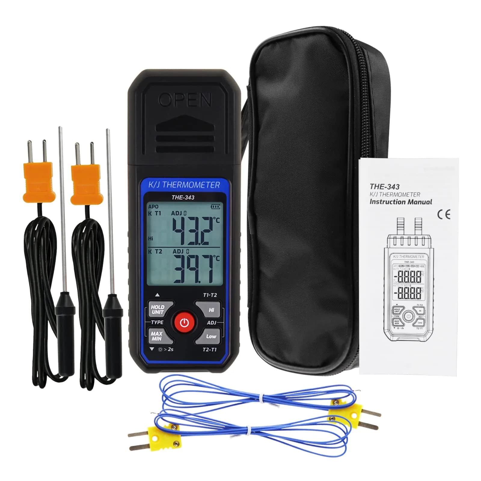 DANOPLUS K Type Thermocouple Thermometer -200~1372℃ (2501℉) | Dual Channel HVAC Temperature Meter Gauge - view 8