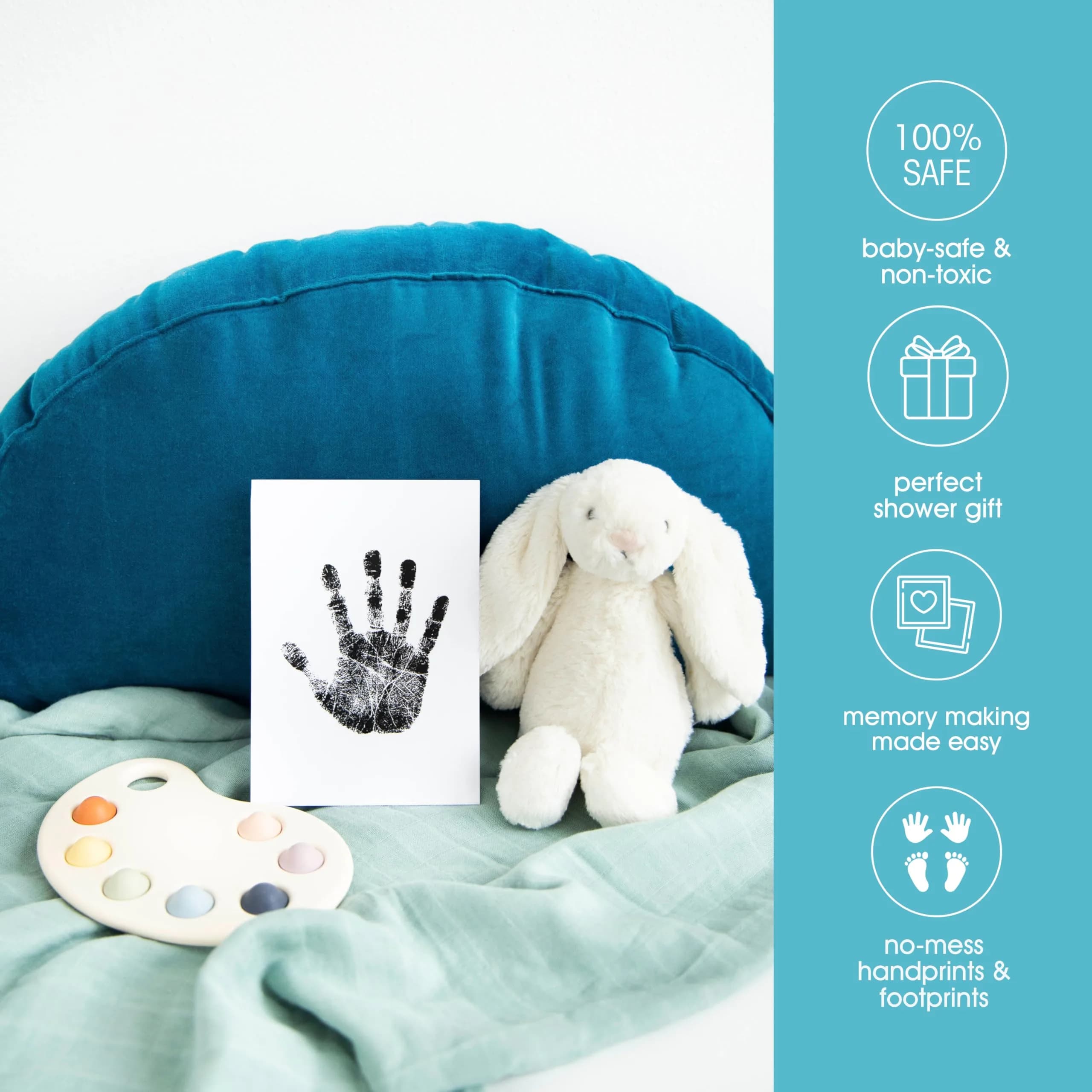 Pearhead Clean-Touch Baby Ink Pad Kit, Medium/Large Black | Mess-Free Handprint & Footprint Maker - view 5