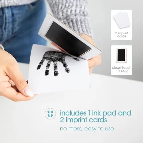Pearhead Clean-Touch Baby Ink Pad Kit, Medium/Large Black | Mess-Free Handprint & Footprint Maker thumbnail 2