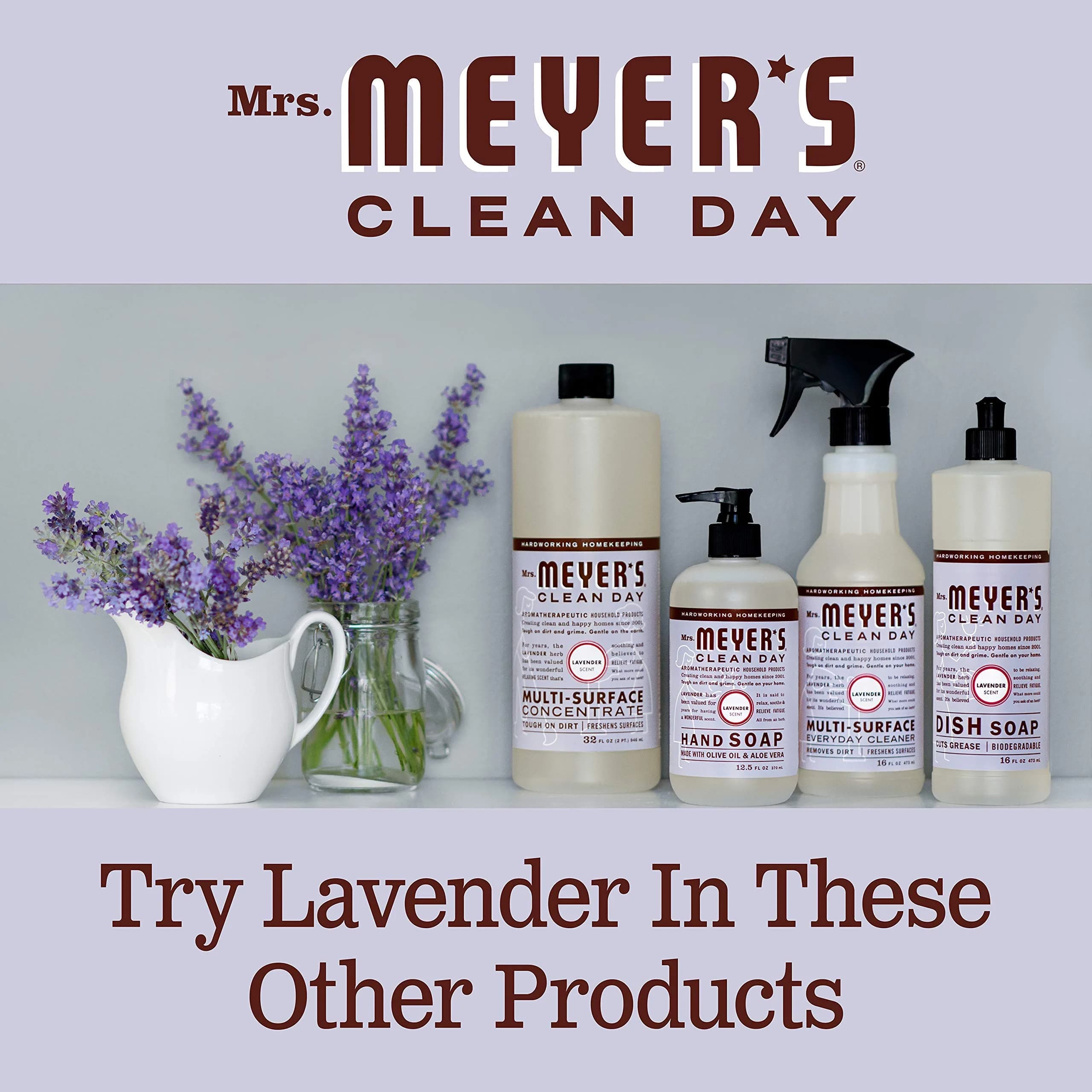 Mrs. MEYER'S HAND SOAP REFILL 66 Fl Oz | Garden-Inspired Scent, Cruelty-Free, Paraben-Free, Aloe & Olive Oil, Made in USA thumbnail 6