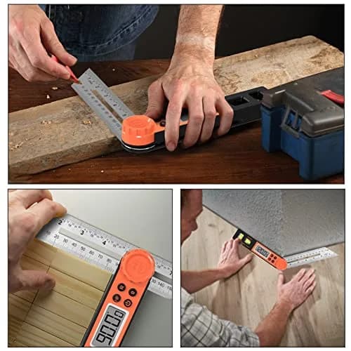 Rainyb Digital Angle Finder & T Bevel Gauge 0-360° | LCD Display & Locking Knob for Woodworking, Construction, DIY thumbnail 7