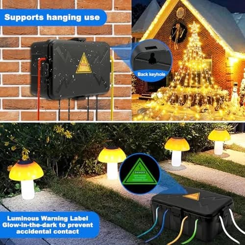 Hrensaw Large Outdoor Electrical Box Waterproof 34.3cm x 23.9cm x 13.4cm (12.5 x 8.5 x 5 inches) | IP54 Rated for Indian Weather thumbnail 6