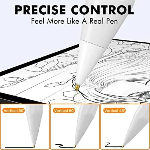 NIUTRENDZ White 4 Pack Replacement Tips for Apple Pencil 1st & 2nd Gen | Fine Point Metal Nib (1.95mm) thumbnail 5